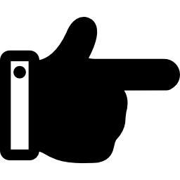 Right direction filled hand gesture icon