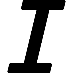 texto en cursiva icono