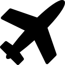 vliegtuig gevulde vorm icoon