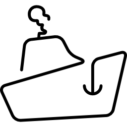 Logistics boat transport outline icon