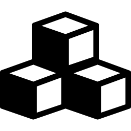 pile de cubes Icône