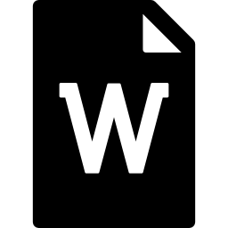 Word filled file icon