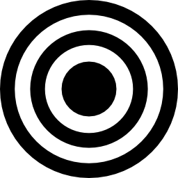 doel van concentrische cirkels icoon