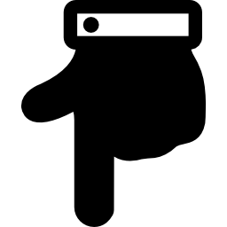 Down filled hand gesture icon