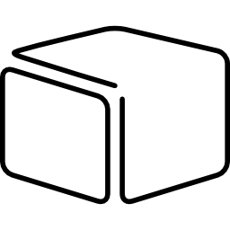 caja de contorno ultrafino icono
