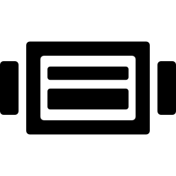 rechthoekige interfaceknop icoon