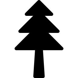 noël, arbre, silhouette Icône