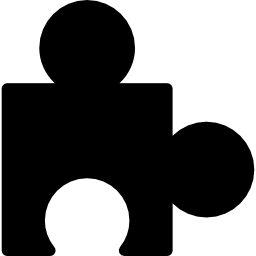Puzzle piece silhouette icon