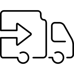 Logistics commercial truck ultrathin transport icon
