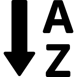 alphabetischer reihenfolge icon