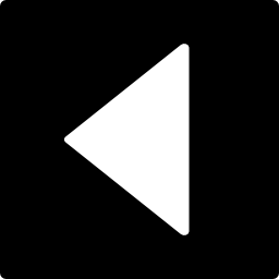 driehoekige linkerpijl terug in vierkant gevulde knop icoon