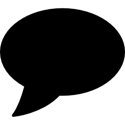 Chat oval filled speech bubble icon