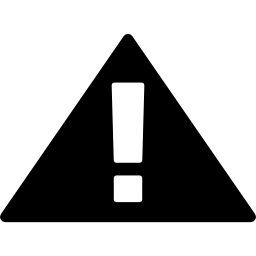 Warning exclamation signal in a triangle icon