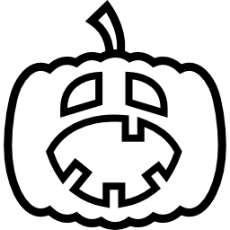esquema de cabeza de calabaza de halloween icono