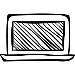 bosquejo de la computadora portátil icono