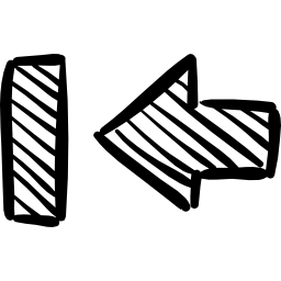 첫 번째 트랙 스케치 된 멀티미디어 버튼 icon