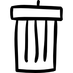 dibujo de papelera de reciclaje icono