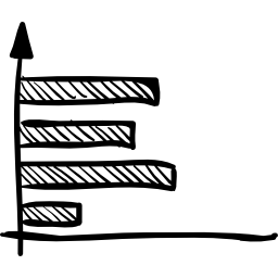 가로 막대의 통계 그래픽 icon