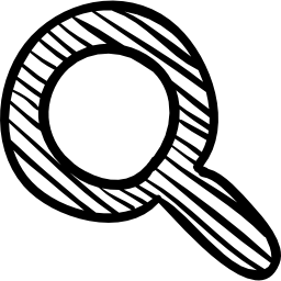 Search with magnifier sketch icon