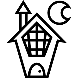 月の下のハロウィーンの家 icon