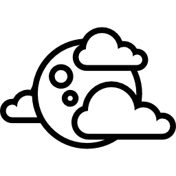 보름달 할로윈 밤 하늘 구름으로 덮여 icon