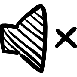 Mute speaker sketch icon