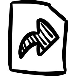 siguiente boceto de archivo con flecha derecha icono