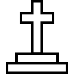 Halloween cross outline icon