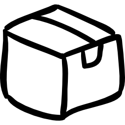 Archive box outlined hand drawn tool icon