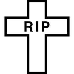 cruz de la tumba de halloween icono