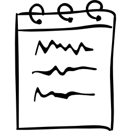 notatnik ręcznie rysowane narzędzie interfejsu ikona