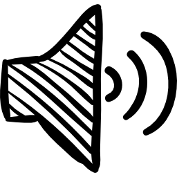 ferramenta de interface de alto volume de esboço de alto-falante Ícone
