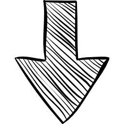 Down arrow sketch icon