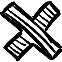 Cross sketch icon