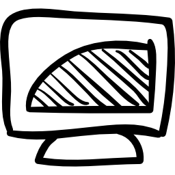 boceto de monitor icono