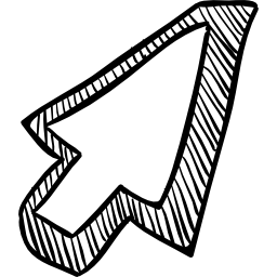 Pointer arrow sketch icon