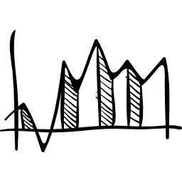 croquis graphique d'entreprise Icône