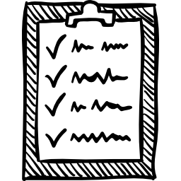 Clipboard sketch icon