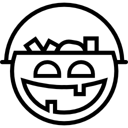 カボチャのハロウィーンヘッドと月の出 icon