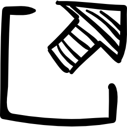 Logout button sketch icon
