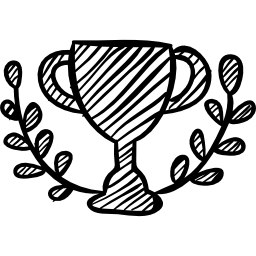 Trophy sportive sketch icon