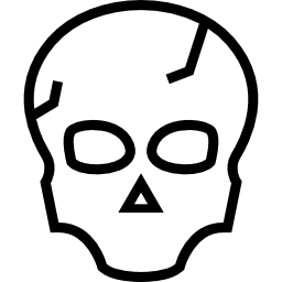 Skull outline of halloween icon
