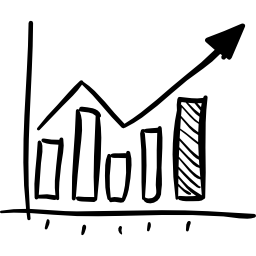 Business statistics sketch icon