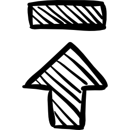 Upload sketched arrow icon