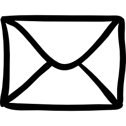 email nouvelle enveloppe fermée arrière contour dessiné à la main Icône