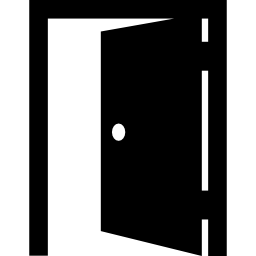 entrada de puerta abierta icono