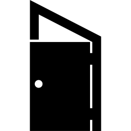 porta di uscita aperta icona