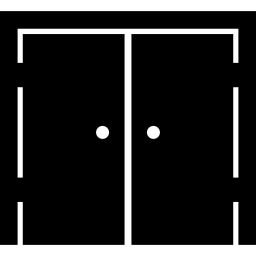 Double door closed icon