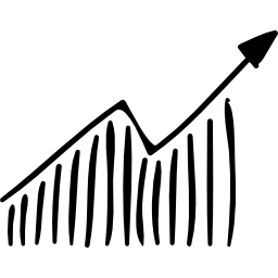 Business ascending graphic sketch icon