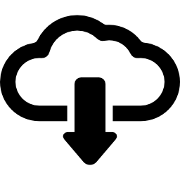 Internet cloud download icon